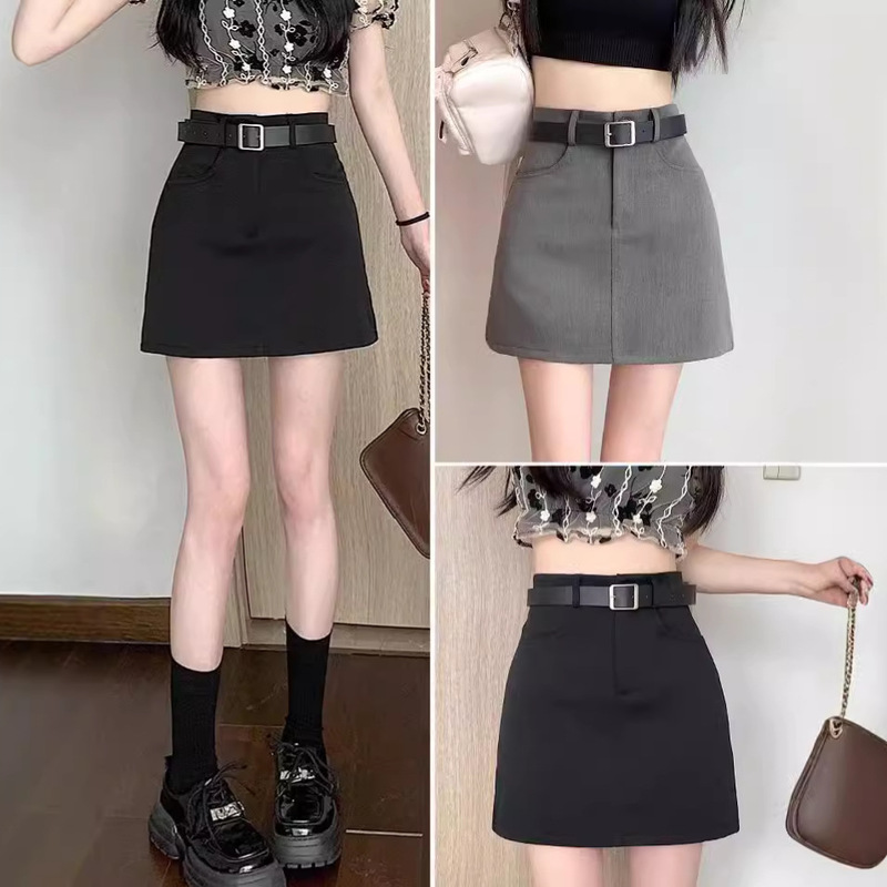 Dress skirt gray skirt women's spring high waist work dress skirt 2024 new A- line skirt hip skirt slim Dress skirt gray skirt women's spring high waist work dress skirt 2024 new A- line skirt hip skirt slim