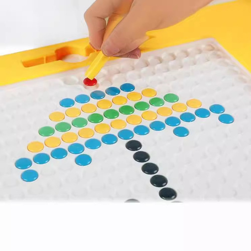 Magnetic Chessboard Early Education Brain-Teasing Toy Magnetic Steel Ball Chess Pieces Writing Board