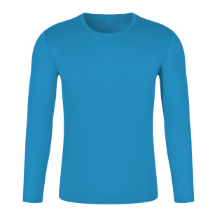 Running Quick-drying Long-sleeved Team Clothes Outdoor Marathon Top Round Neck Solid Color Long-sleeved T-shirt Order Work Clothes