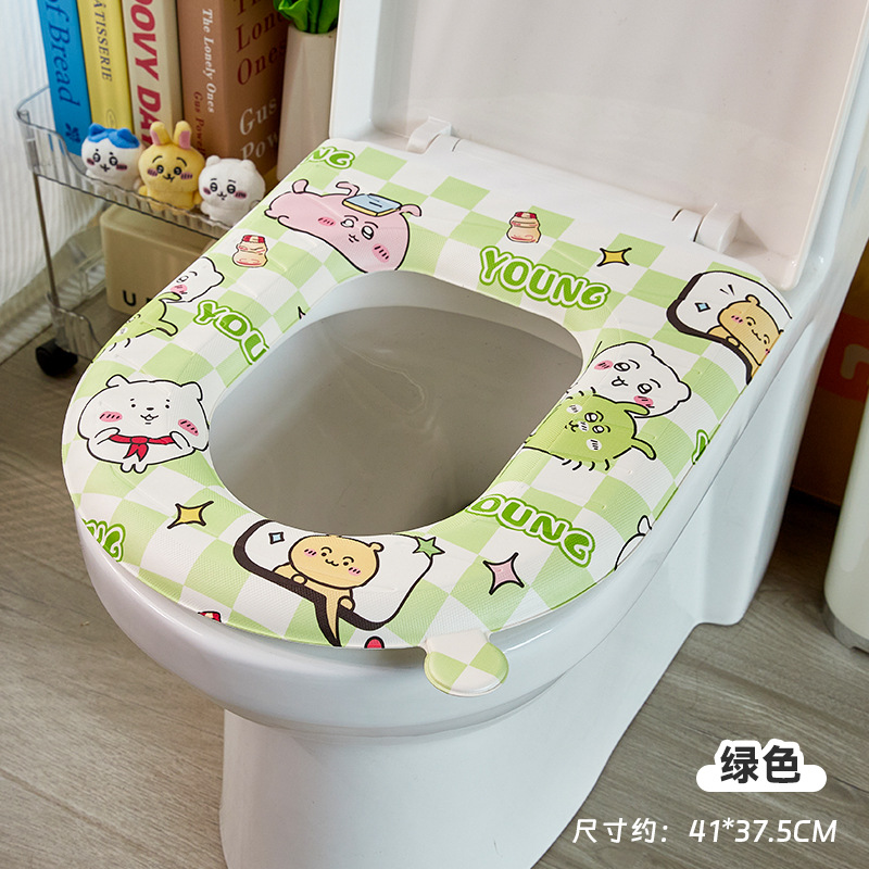 Cojín de asiento de inodoro impermeable verano Four Seasons almohadilla de silicona de espuma universal cubierta de inodoro de pasta resistente a las manchas del hogar grande