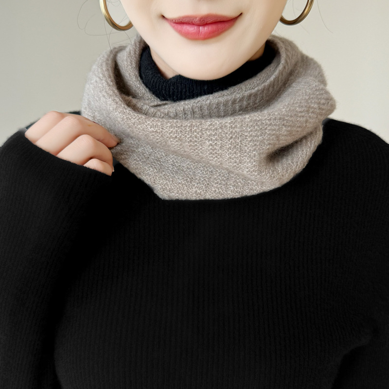 Manufacturer wholesale 100% cashmere neck warmer scarf for autumn and winter, thickened, skin-friendly, soft and warm for both men and women