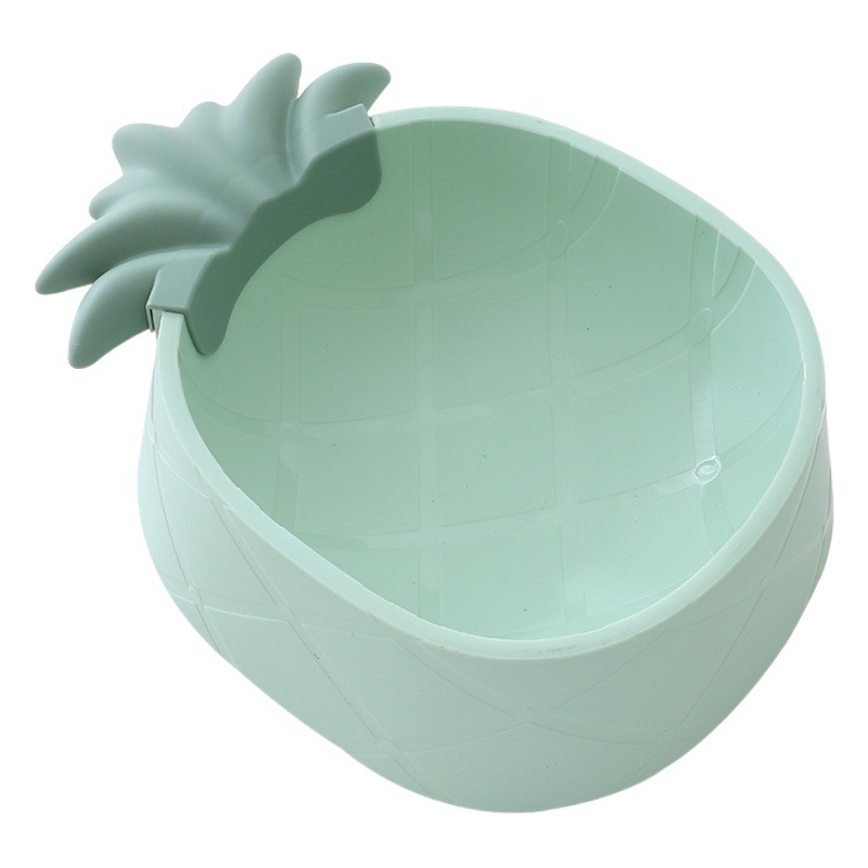 En stock Nuevo Hogar PET ins estilo piña mascota perro tazón de plástico de dibujos animados perro vajilla mascota tazón al por mayor