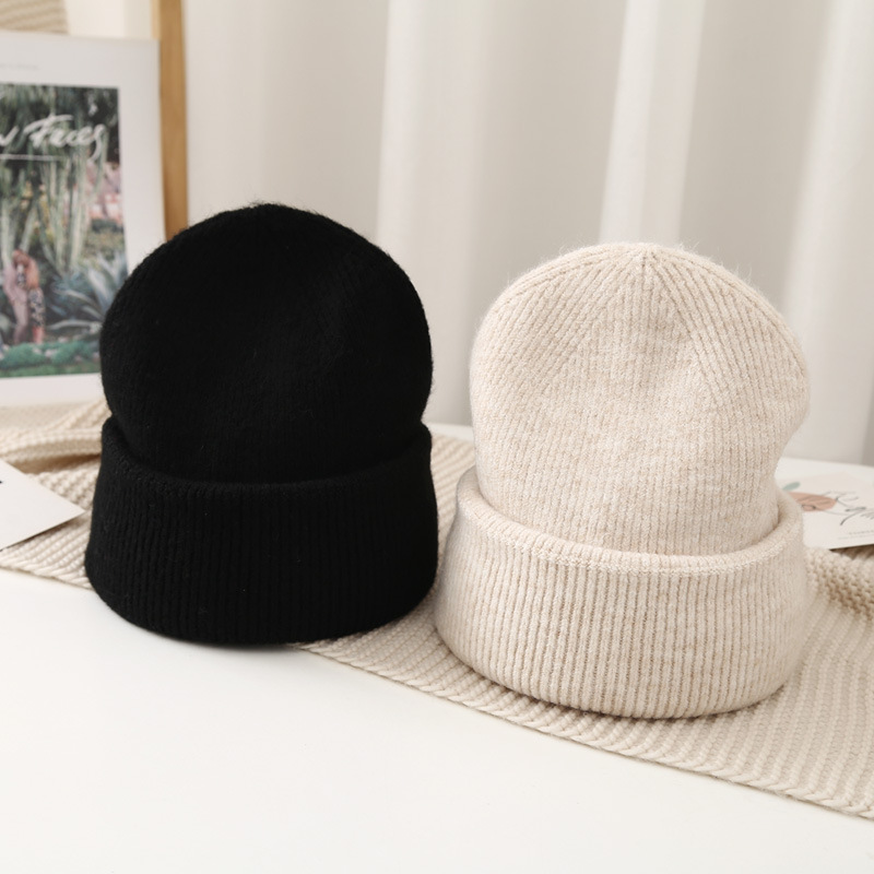 Trendy Knitted Winter Beanie Hat For Men Warm Wool Skullies_voghion.com