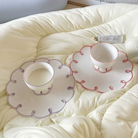 咖啡杯;盘;陶瓷杯