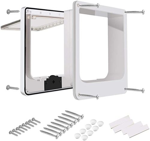 Cross-border supply source, rotating cat door with controllable entry and exit, creative multi-functional cat door hole, pet supplies