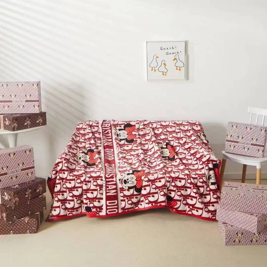 Dior x Minnie Mouse Blanket Red