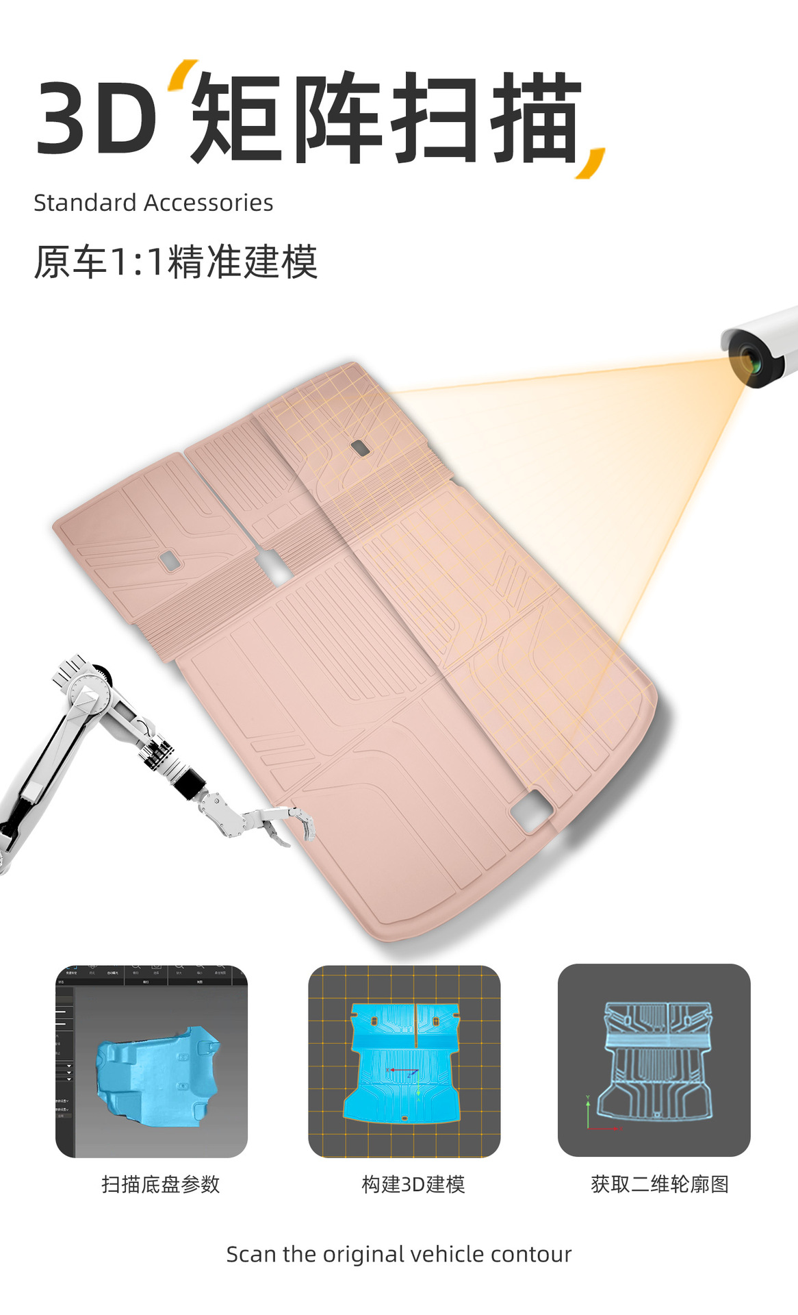 Suitable for the Ideal I6 Trunk Mat, 25-26 Model-Specific Modified Decorative Integrated Tpe Car Trunk Mat