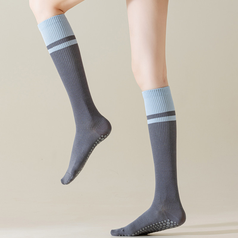 Color-Blocked Yoga Calf Socks Professional Non-Slip Pilates Pressure Sports Socks for Women Spring & Fall Fitness Dance Stockings Color-Blocked Yoga Calf Socks Professional Non-Slip Pilates Pressure Sports Socks for Women Spring & Fall Fitness Dance Stockings