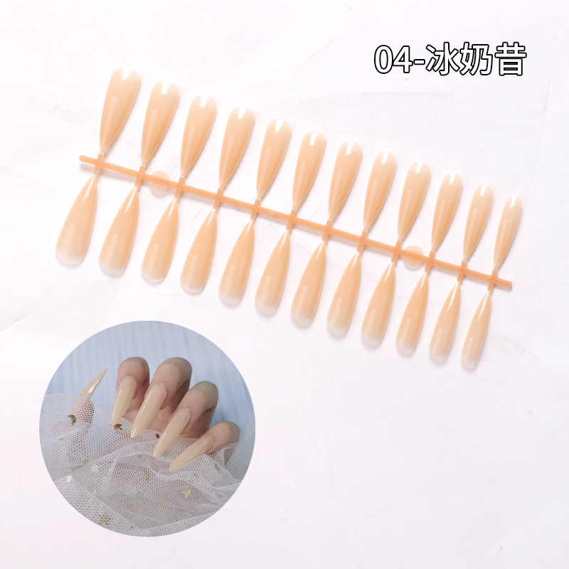 Pieza de uñas de color transfronterizo desgaste de uñas pieza de uñas sin costuras gota de agua desgaste de ballet parche de uñas 240 piezas