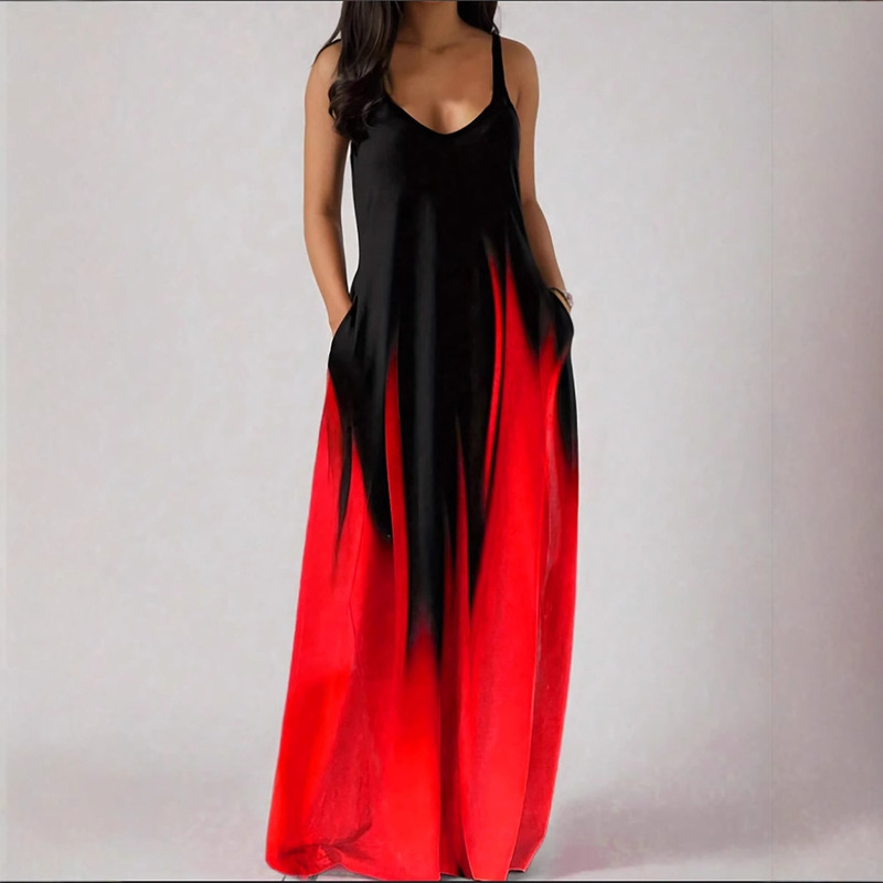 in stock supply European and American women's cross-border Amazon temu shein with long sling dress