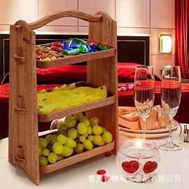 简约木制调料瓶收纳架木质水果置物架实木糖果整理架分层收纳厂家