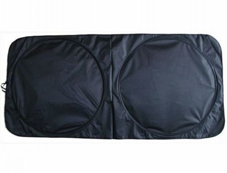 Car Heat-Insulating Sunshade Multifunctional Easy-To-Store Silver-Coated Sunshade Curtain New Type Double-Circle Sun Protection and Heat Insulation Sun Shield