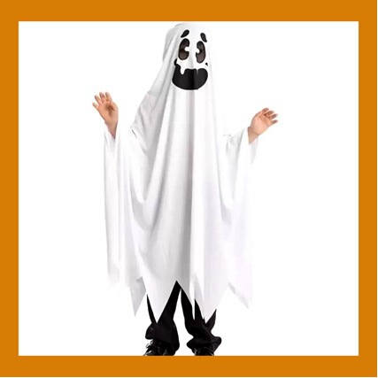 Halloween Kidsren's Costume White Ghost Cloak Cosplay Vampire Kindergarten Stage Performance Costume