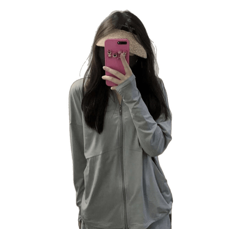 Ropa de mujer de verano nueva ropa de seda de hielo anti-UV suelta universal chaqueta ultrafina fábrica de comercio exterior de mujeres