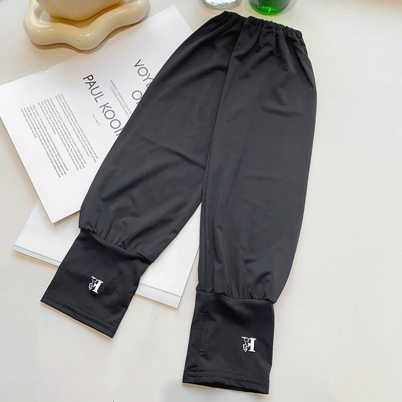 Color sólido seda de hielo protección solar ovisleeve mujeres verano UV protección al aire libre conducción suelta transpirable brazo protección ovisleeve