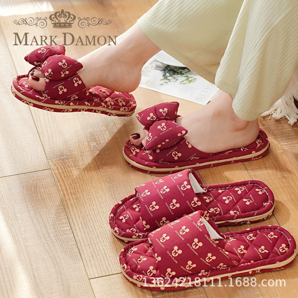 Домашние тапочки на мягкой подошве, которые можно стирать в машине, нескользящие, на толстой подошве, бесшумные, трехслойные, на тканевой подошве, утолщенные домашние тапочки для пар мужчин и женщин.