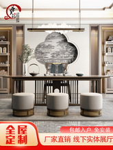 新中式茶桌椅组合实木现代办公室功夫泡茶桌轻奢茶台茶室别墅家具