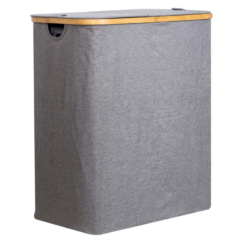 Fábrica cesta de la ropa del hogar cesta de almacenamiento de ropa de algodón plegable ropa de baño cesta de la ropa simple