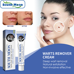 South Moon wart cream, gently cleanses and smoothes skin affected by warts, dark moles, and papillomas