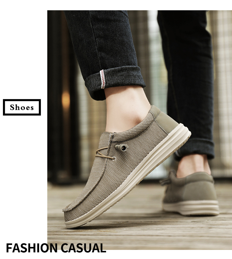 Extra Large Size Cross-border Fly-knit Casual Shoes For Men, Lightweight Slip-on Loafers, Flat Shoes, Men's Loafers In_vogvips.com