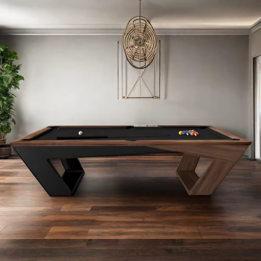 Mesa de billar estándar para adultos mesa de billar multifuncional americana de ocho fantasías negras de nueve bolas de entretenimiento comercial