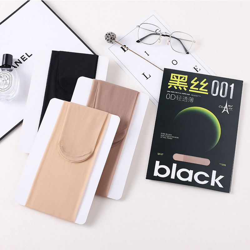 Chener 8733 black silk 001 ultra-thin super transparent 0D stockings anti-snagging sexy invisible T crotch pantyhose summer