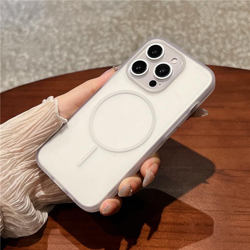 适用苹果17promax手机壳磁吸冰透超薄液态硅胶防摔iPhone16保护套|undefined