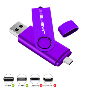 type-c mobile phone U disk wholesale cross-mirror metal U disk 128G dual interface USB large capacity 64G computer 2 in 1