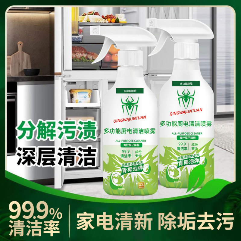 多功能泡沫清洁剂冰箱厨电清洁剂去味除臭清洁喷雾器清洁免水洗剂|undefined