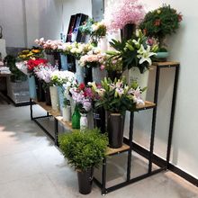 花架鲜花多肉落地式花盆架展示架铁艺花店室内客厅简约阳台置物架