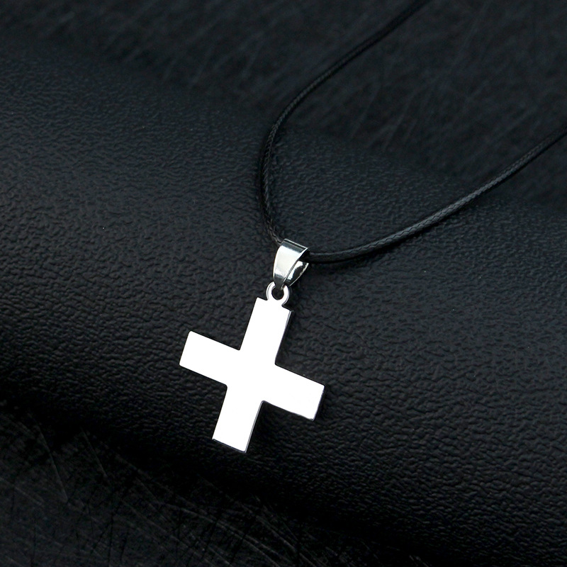 Wholesale Hip-hop Cross Stainless Steel Titanium Steel Pendant Necklace display picture 3