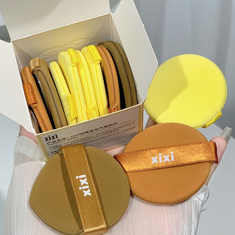 Xixi Purr burbuja cojín de aire soplo de polvo suave glutinoso Q elástico no comer polvo mojado y seco de doble uso esponja de maquillaje belleza huevo herramienta