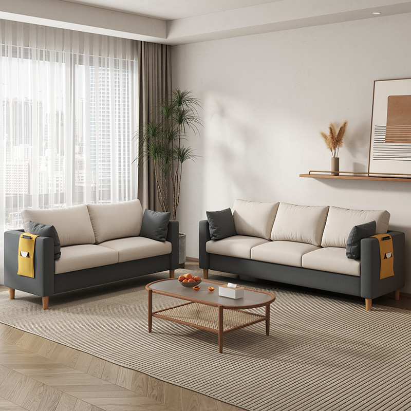 Sofá nórdico pequeño alquiler de casa sala de estar dormitorio apartamento moderno simple doble triple red sofá pequeño