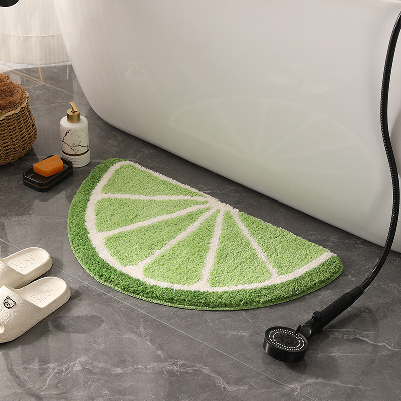 Cross-Border Flocking Floor Mat Tpr Non-Slip Microfiber Bathroom Absorbent Mat Door Mat Creative Carpet Customized with Pictures