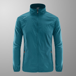 Summer Sunscreen Clothing Men's Ultraviolet Protection Lightweight Quick-drying Sunscreen Clothing Outdoor Sports Breathable Skin Clothing Thin Coat