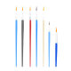Factory direct children's painting brush watercolor acrylic oil painting hook line Pen plastic pole 16cm flat pen