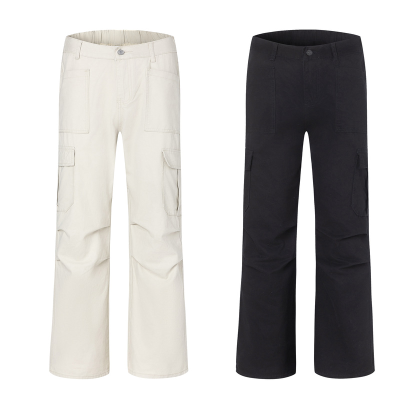 LKTM Men's Wear # Summer Thin Style American High Street Paracaidista Umbrella Pantalones rectos sueltos de pierna ancha de marca de moda para hombres