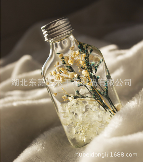 永生花浮游瓶真花干花满天星生日礼物装饰品教师节礼物浮游花干花