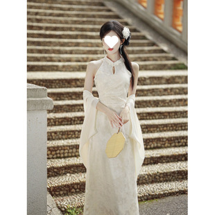 Women's Summer New Products, New Chinese Style, Cool Retro Chinese Style, Improved Cheongsam, Sleeveless Dress, Long Skirt