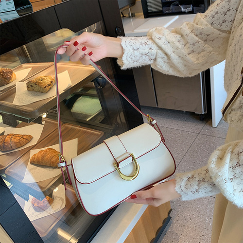 Baguette Bag 2024 New Trendy High-End Sense Fashion Versatile Underarm Bag French Single Shoulder Bag Small Purse for Women Crossbody Bag