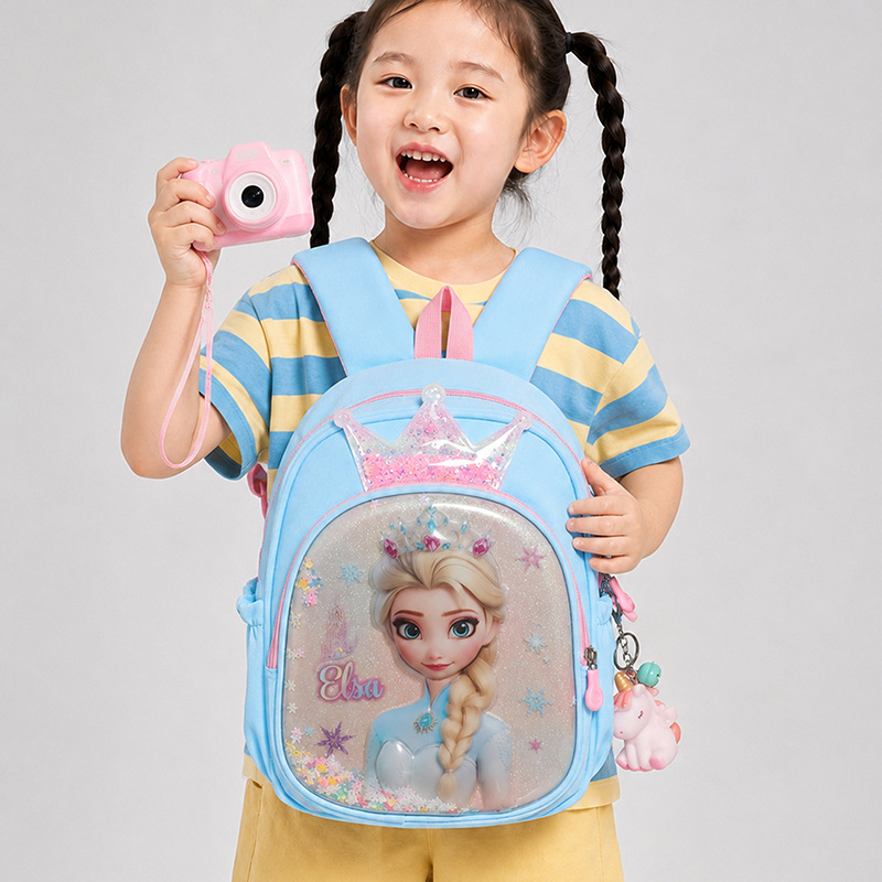 Cartoon Lightweight Versatile Children's Bag New Style Girls' Spine-Protecting and Weight-Reducing Backpack Kindergarten Cute School Bag Snack Bag