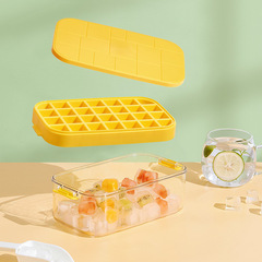 Ice Cube Tray Creative Covered Ice Storage Box Home Square Kitchen PP Plastic Ice Tray