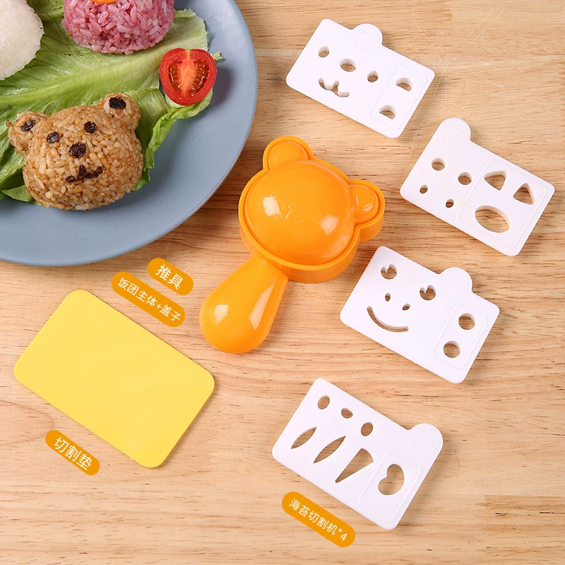 濠骏 bear and friends four brothers rice ball mold bento sushi tool DIY cute rice