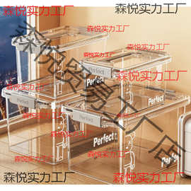 手提透明收纳箱家用加厚衣服玩具零食书本大容量整理盒塑料储物箱