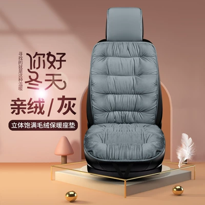 A generation of winter padded down cushion foreign trade cross-border leaflet car cushion Amazon AliExpress (Seat cushion, seat cover) - short-velvet-gray-standard