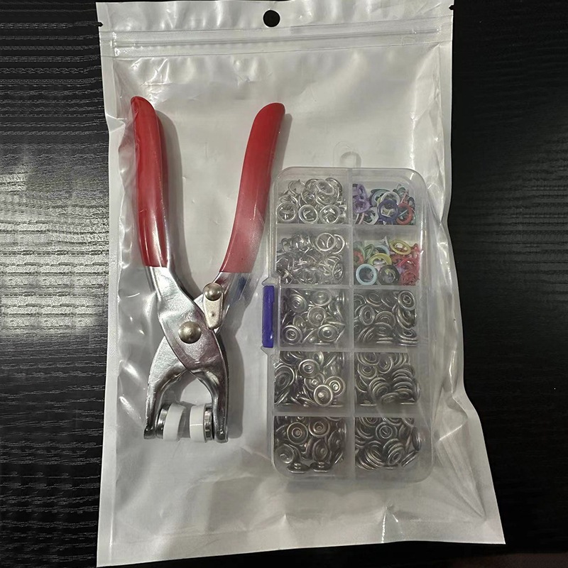 Conjunto de herramientas de pinzas de fijación de garra sin costura, ropa de bebé, colcha única, cremallera de reemplazo de botón oculto, accesorios de fijación hembra