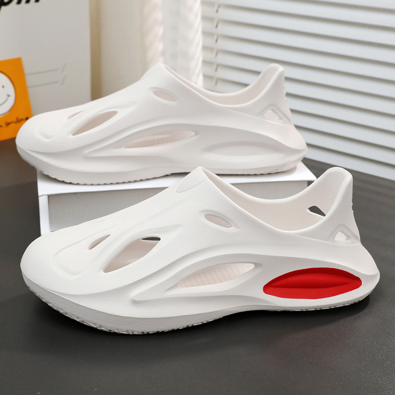 Zapatos de verano para hombres en interiores y al aire libre 2024 Eva rojo en línea un zapato con zapatillas frías