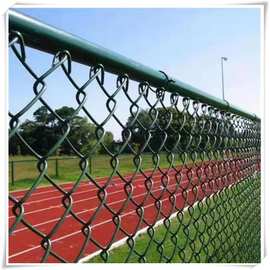 厂家批发球场围栏室外体育场隔离网热镀锌柱浸塑勾花网球场围网