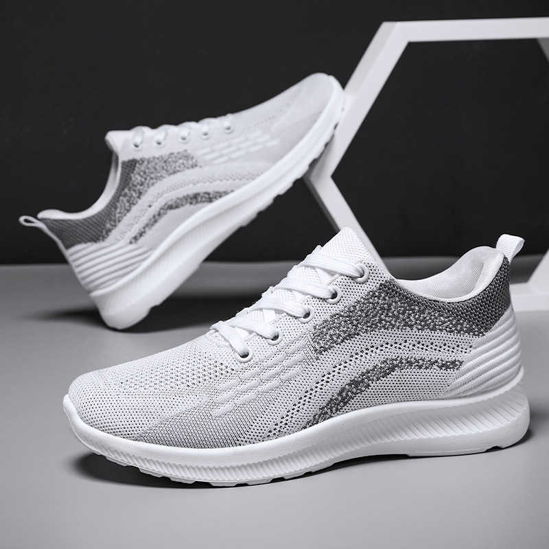 Zapatos de Hombre, Primavera 2026, Nuevos Zapatos Casuales de Hombre, Tejido Transpirable, Estilo Coreano, con Cordones, Fabricante de Zapatillas Deportivas al por Mayor