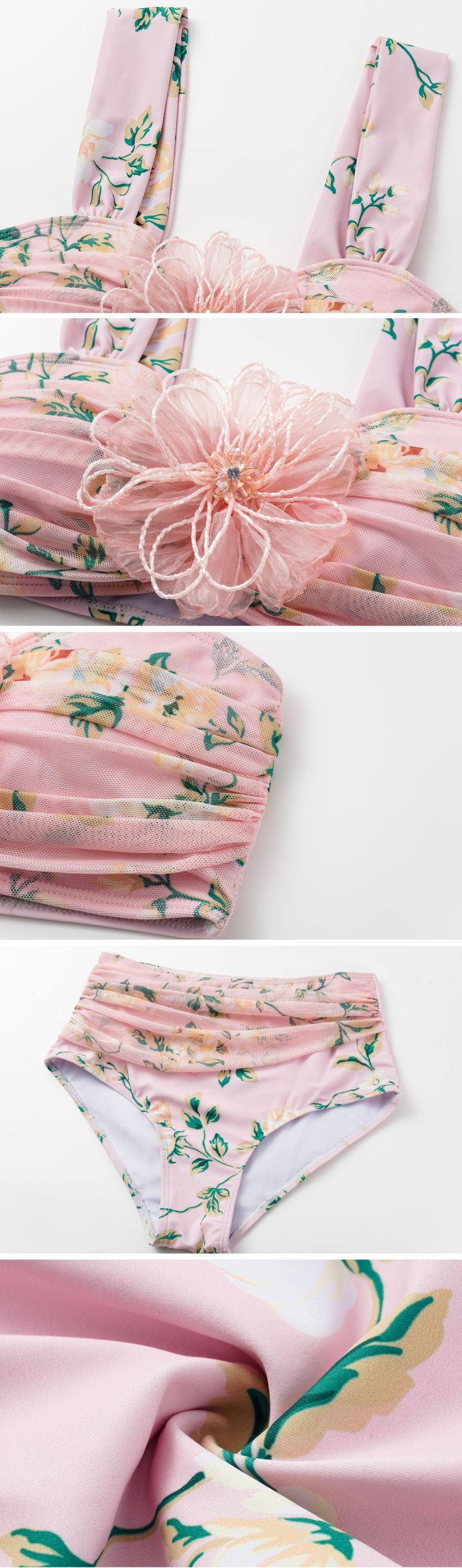 Blumen Bikini Set Mit 3d Kristall Applikationen Für Den Strand_voghion.com